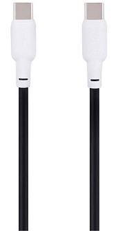 Кабель Gelius Full Silicon GP-UCN001CC Type-C to Type-C Black/White (1.2m) (60W)