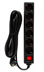 Мережевий фільтр Logan SFB6-3 Black