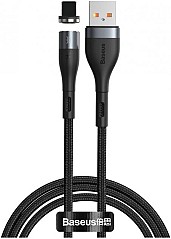 Кабель Baseus Zinc Magnetic Safe Fast Charging Data Cable USB to Micro 2.1 A 1 м Black-Grey (CAMXC-KG1)