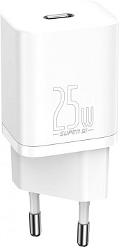 Зарядний пристрій Baseus Super Silicone PD Charger 25 W (1Type-C) + With Cable Type-C to Type-C 3A (1 м) (TZCCSUP-L02)