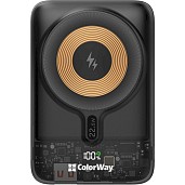 УМБ (Power Bank) ColorWay 10000mAh 22.5W MagSafe Black (CW-PB100LPA3BK-WPDD)
