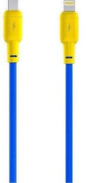 Кабель Gelius Full Silicon GP-UCN001CL Type-C to Lightning Yellow/Blue (1.2m) (20W)