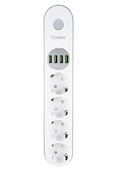 Мережевий фільтр Gelius G-Power GP-PS-001 (4 - 220V/4 USB порти 3.4A) 2м White