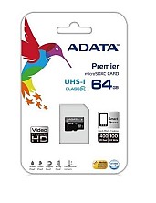 Карта пам'яті A-DATA Premier microSDXC 64GB UHS-I Class 10 (AUSDX64GUICL10-RA1)