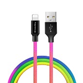 Кабель ColorWay USB - Apple Lightning (multicolor) 2.4А 1м