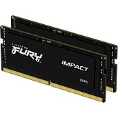 Оперативна пам'ять Kingston Fury SODIMM DDR5-5600 32768MB PC5-44800 (Kit of 2x16384) Impact 1Rx8 Black (KF556S40IBK2-32)