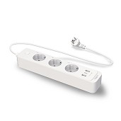 Розумний Wi-Fi мережевий фільтр-подовжувач TP-Link Tapo P300 1.5 м 2 x USB-A + USB-C White