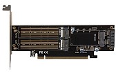 Адаптер Frime PCI-E x16 to 2xM.2 (M Key + B Key) + 1 x mSata (ECF-PCIEtoSSD009.LP)