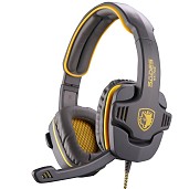 Навушники Sades SA708 Grey/Yellow