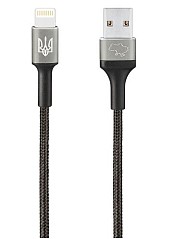 Кабель Gelius Strong Ukraine Lightning GP-UCN002L Black (1.2m) (3A)