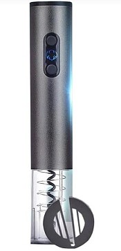 Електричний штопор iKOS для вина 2 в 1 автоматичний Темно-Сірий (0021-DAH)
