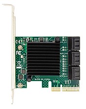 Контролер  Frime PCI-E x4 to 6 x Sata III, ASM1062+ASM1092 (ECF-PCIEto6SATAIII001.LP)