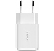 Зарядний пристрій Baseus Compact 2xUSB 10.5W 2.1A White (CCXJ010202)