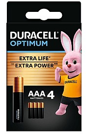 Батарейки Duracell Optimum AAA (LR03) 4 шт