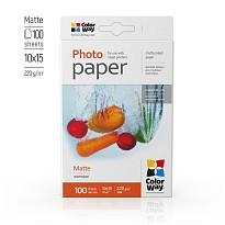 Фотопапір ColorWay матовий 220 г/м, 10х15, 100 арк. (PM2201004R)