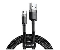 Кабель Baseus Cafule Cable USB for Micro 2.4A 0.5 м Grey/Black (CAMKLF-AG1)