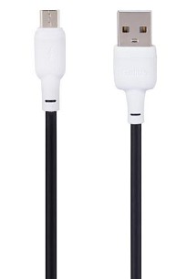 Кабель Gelius Full Silicon GP-UCN001M MicroUSB Black/White (1.2m) (18W)