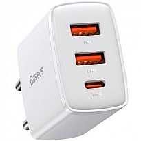 Зарядний пристрій Baseus Compact Quick Charger 2U+C 30W White (CCXJ-E02)