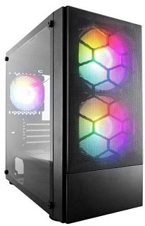 Корпус 1stPlayer X4-M-2F1P-1F1-BK Black