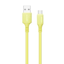 Кабель ColorWay USB-microUSB, soft silicone, 2.4А, 1м, Yellow