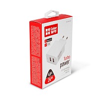 Зарядний пристрій ColorWay 2USB AUTO ID 4.8A (24W) white (CW-CHS016-WT)