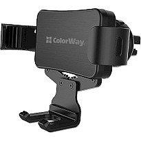Автотримач для телефону ColorWay Metallic Gravity Holder-2 Black