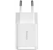 Зарядний пристрій Baseus Compact 2xUSB 10.5W 2.1A White (CCXJ010202)