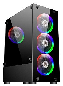 Корпус 1stPlayer V2-A-4F1 Black