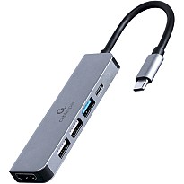 USB-хаб Cablexpert USB-C 5-в-1 (хаб/HDMI/PD) (A-CM-COMBO5-03)
