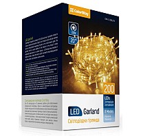 Світлодіодна гірлянда СolorWay 200 LED (8 функцій) 20 м 220V Теплий білий