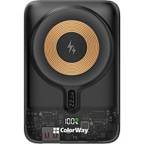 УМБ (Power Bank) ColorWay 10000mAh 22.5W MagSafe Black (CW-PB100LPA3BK-WPDD)