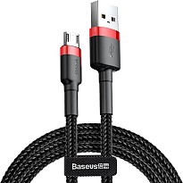 Кабель Baseus Cafule Cable USB For Micro 2.4 A 1 м Red/Black (CAMKLF-B91)