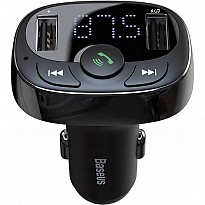 FM-трансмітер Baseus T typed Bluetooth MP3 charger with car holderStandard editionBlack CCTM-01