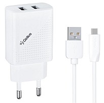 Зарядний пристрій Gelius Pro Vogue GP-HC011 2USB 2.4A 12W + Cable Type-C White