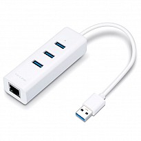 Мережевий адаптер з USB хабом TP-Link USB3.0-LAN Ethernet 10/100/1000Mbps (UE330)