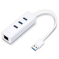 Мережевий адаптер з USB хабом TP-Link USB3.0-LAN Ethernet 10/100/1000Mbps (UE330)