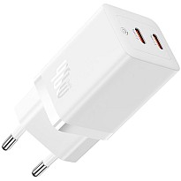 Зарядний пристрій Baseus GaN5 Pro Fast Charger C+C 40W White (CCGP180102)