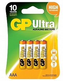 Батарейка GP Ultra Alkaline ААА LR03 (24AU-U4) 4 шт