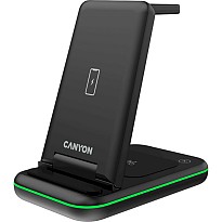 Бездротовий зарядний пристрій Canyon WS-304 Foldable 3in1 Wireless charger