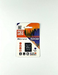 Карта пам'яті Mibrand 32 GB  MicroSDHC Class 10 UHS-I (U3) + SD Adapter (MICDHU3/32GB-A)