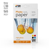 Фотопапір ColorWay глянцевий. 200 г/м 10x15 (PG2001004R)