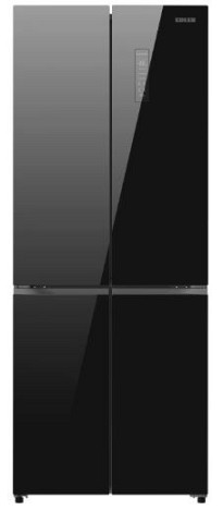 Холодильник Edler ED-413IBGD (SbS, чорне скло)