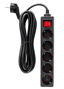 Мережевий фільтр Logan SFB5-3 Black