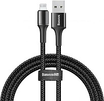 Кабель Baseus Halo Data Lightning 2.4A 1 м Black (CALGH-B01)