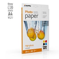 Фотопапір ColorWay глянцевий 180 г/м2, A4, 20 арк. (PG180020A4)