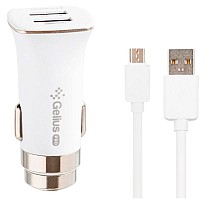 Автомобільний зарядний пристрій Gelius Pro Apollo GP-CC01 2USB 3.1A 15W + Cable MicroUSB White