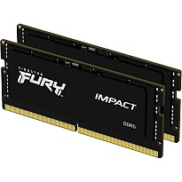 Оперативна пам'ять Kingston Fury SODIMM DDR5-5600 32768MB PC5-44800 (Kit of 2x16384) Impact 1Rx8 Black (KF556S40IBK2-32)