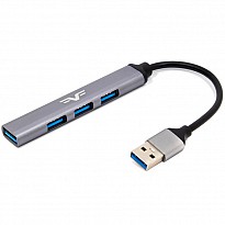 USB-хаб Frime 4-х портовий (1xUSB3.0, 3xUSB2.0) Silver (FH-20050)