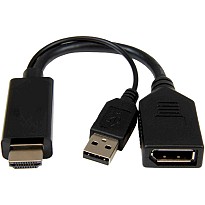 Адаптер-перехідник Cablexpert DisplayPort - HDMI 0.1 м Чорний (A-HDMIM-DPF-01)