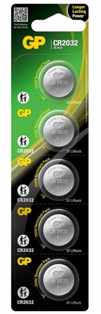 Литієва батарейка GP CR2032-U5, 3V